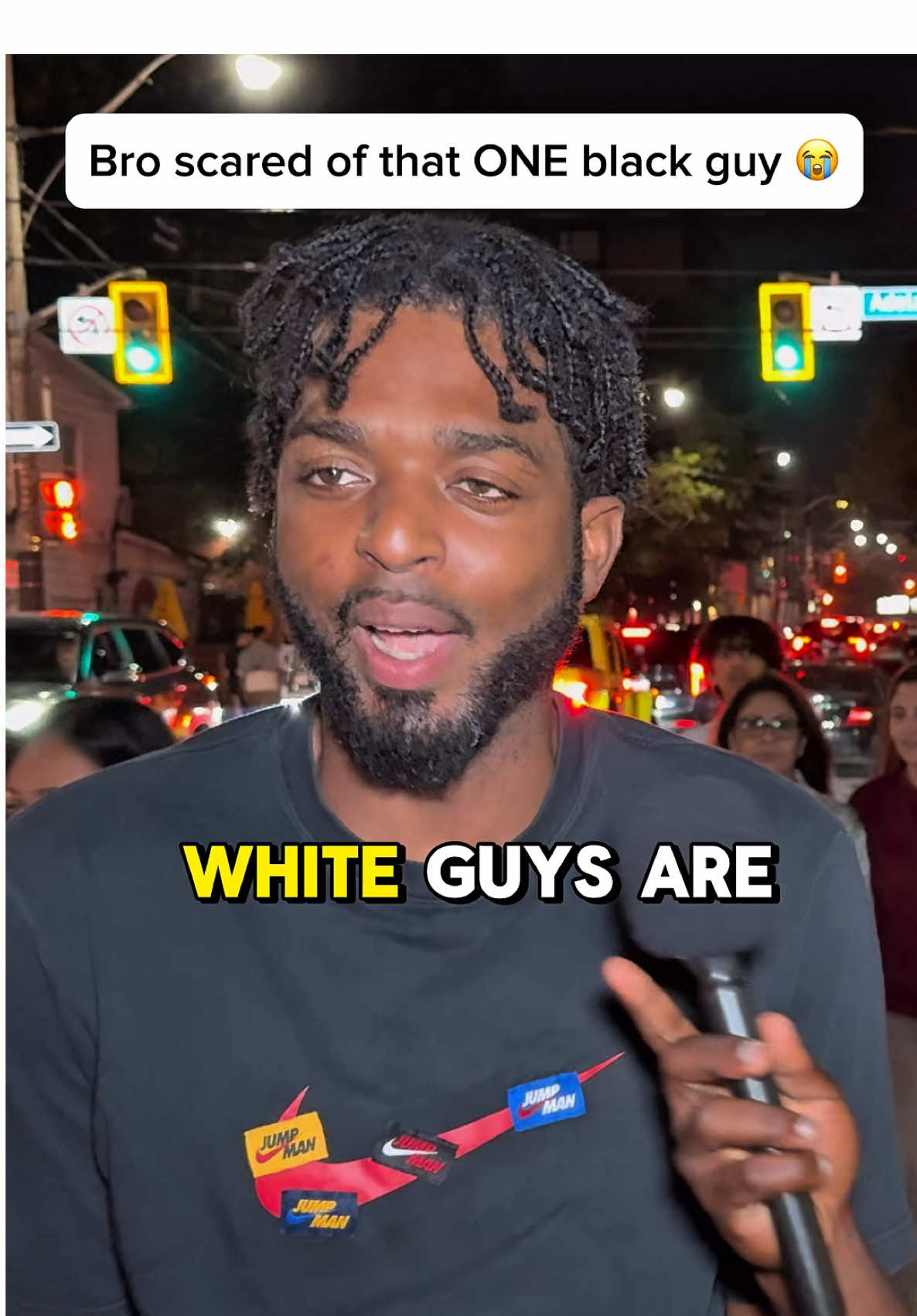 5 white guys or 1 black guy? 💀 - #funny #publicinterview #streetinterview #manonthestreet #foryou 
