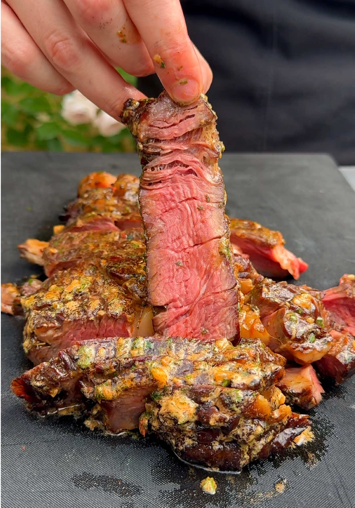 Surf & Turf 🥩 Creating the ultimate summer spread using the @Waitrose & Partners tomahawk steak and fresh scallops. Served with cowboy butter, Caesar salad, tomato salad and BBQ baked potatoes 🔥 #LetYourSummerSideOut #FoodToFeelGoodAbout #steak #bbq #cooking 
