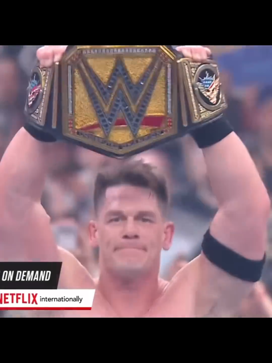John Cena Becomes 17 Time World Champion 🥹 #johncena #WWE #wrestling #wwewrestlemania #WrestleMania 
