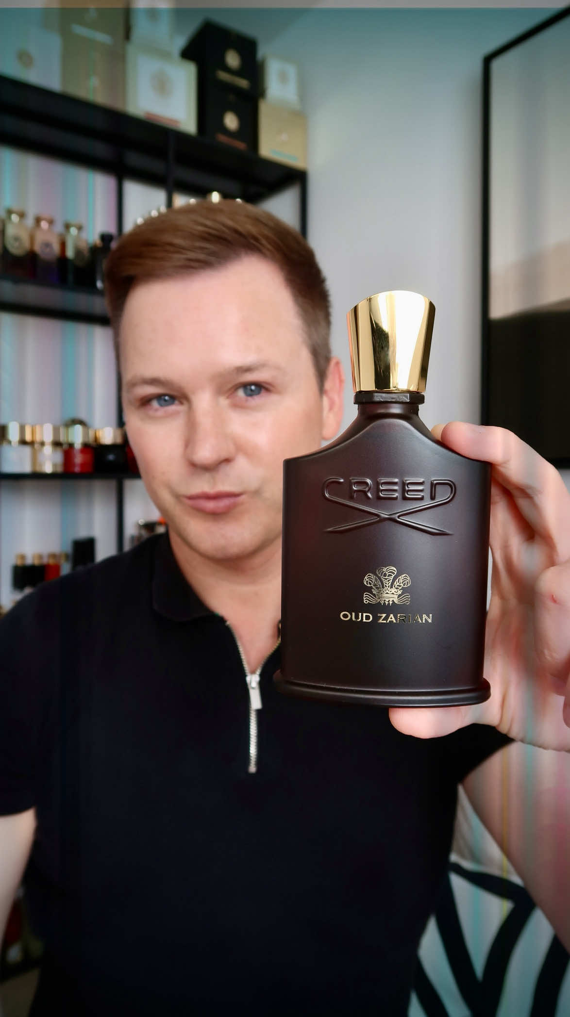 Oud Zarian by Creed  The new release from @creedfragrance has finally arrived and I have been so excited to try it ever since I first saw glimpses of its sleek, dark campaign. Oud Zarian is a very special fragrance, built around an 80-year-old aged oud that brings depth, sophistication and a character I have never experienced before from Creed. In my video I describe it as a slowly ebbing treacle lava, dark and slightly smoky, with cracks of warm resinous spice and a velvety smoothness that keeps drawing you in. Sounds good? Watch the video and let me know if you have tried this new scent that everyone is talking about. #creed #perfumetok #creedfragrance #oudzarian #fragrancereview      