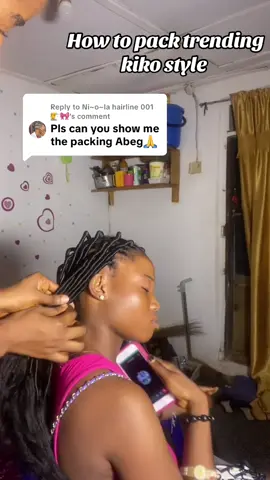 Replying to @Ni~o~la hairline 001💇🎀 Tutorial on how to pack trending kiko style #fypシ゚ #2025hairstyle #trendingkiko#kiko#tutorial #goviral 