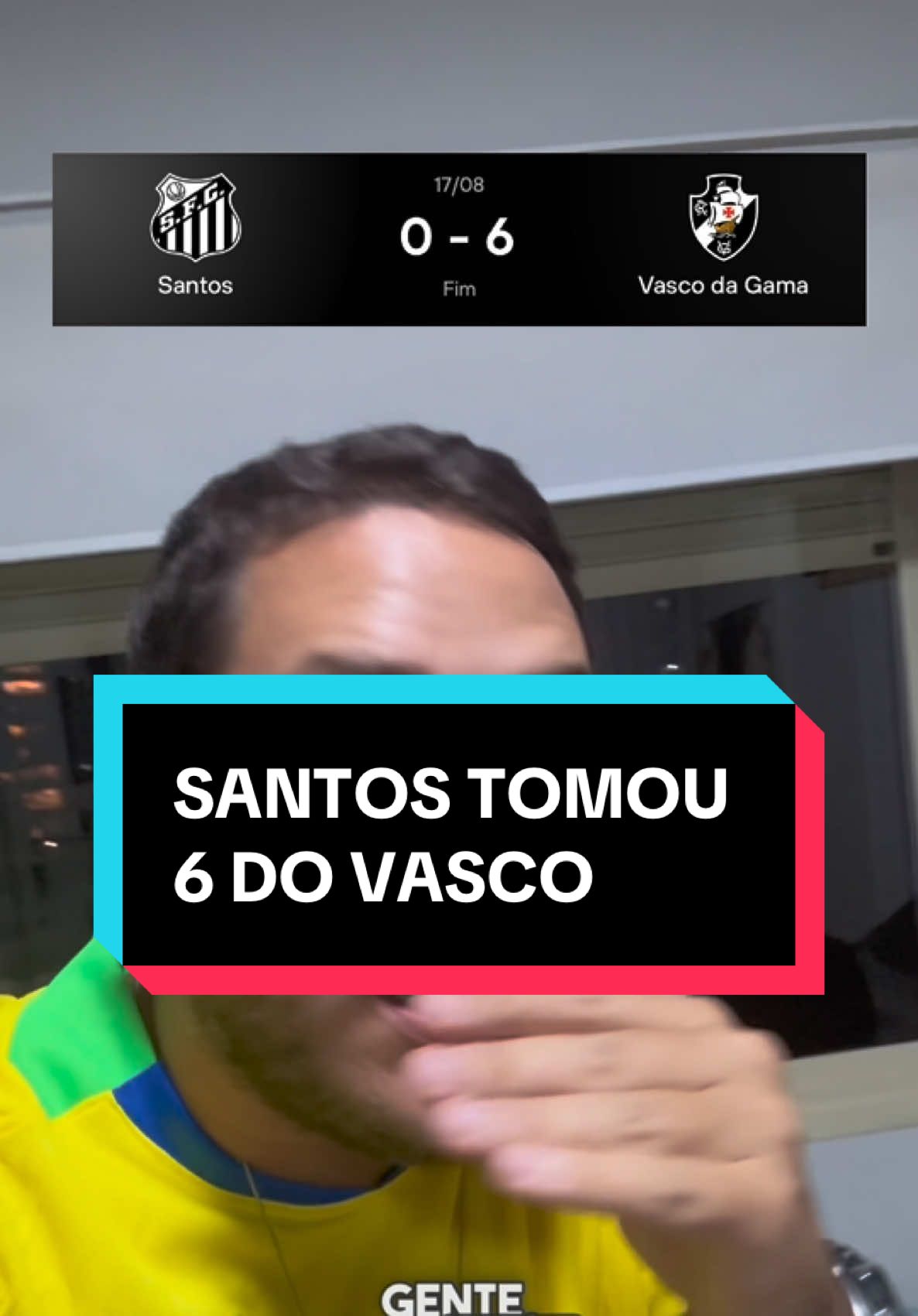 QUE VERGONHA! O SANTOS TOMOU 6 DO VASCO #vasco #santos #futebol #brasileiraoneymar