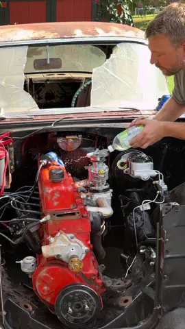 Will it run?? Only one way to find out… #projectcar #classiccar #carrepair #cartok #willitrun 