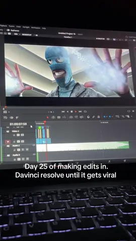Day 25 of making edits in Davinci resolve until it gets viral again…. This edit is still in progress it will look a lot better dont worry #frozone #frozoneedit #editor #editing #editingjourney 