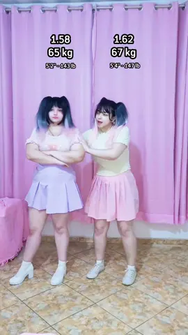Sim, temos pesos e alturas diferentes kkkkk só que no vídeo não parece muito . . . #trend #dancinha #weight #height 