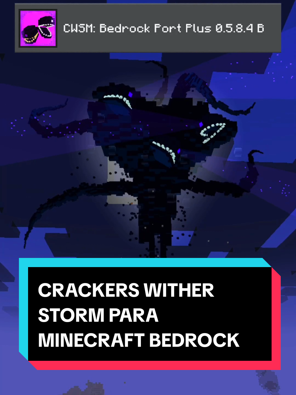 PARTE 70 | addons para minecraft bedrock pt70 CRACKERS WITHER STORM Te presento CRACKER'S WITHER STORM, un addon para Minecraft Bedrock que nos añade al poderoso Wither Storm. Podremos invocarlo de esta forma y estará consumiendo los bloques del mundo, absorbiendo a los mobs y destruyendo todo a su paso. Tendrá distintas fases, donde será cada vez más destructivo y peligroso, hasta llegar a su etapa final, en la que se convierte en un ser prácticamente invencible. Descárgalo en MCPEDL #Minecraft #minecraftbedrock #minecraftaddon #addon #addonsparaminecraftpe 