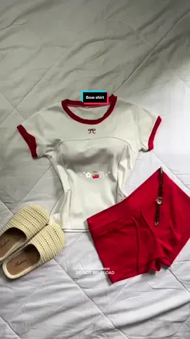 Red Bow t-shirt 💋#bowshirt #shirt #womenswear 