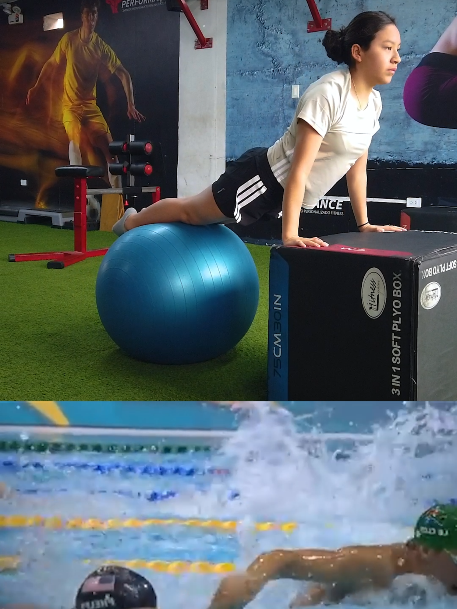 Cada brazada empieza con el trabajo que no se ve. 🌊💪 ¡Vamos directo a tu objetivo! 🏅 #PerformancePerú #PreparaciónFísica #Natación #Nadadores #AltoRendimiento #FueradelAgua #Fuerza #Coordinación