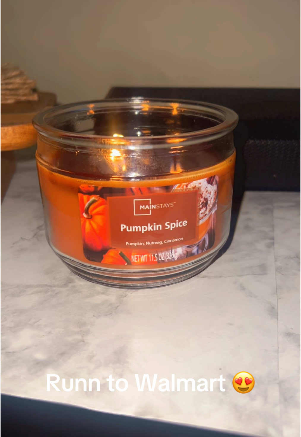 They definitely have a new customer 😅 #mainstayscandle #walmartfinds #candleaddict #glambysun #pumpkinspiceseason #fall 