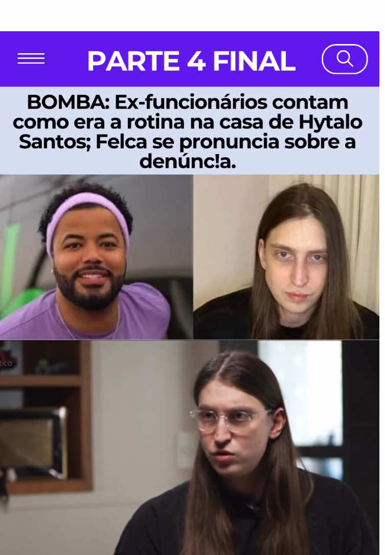 “O youtuber Felca, que viralizou após gravar um vídeo no YouTube falando sobre adult!zação e citando o influenciador Hytalo Santos como um produtor desse tipo de conteúdo, deu entrevista ao Fantástico. “Eu imaginava que ia ter uma repercussão alta, mas esse nível de alcance, impossível”, declarou o youtuber.” (Fonte: Fantástico) #brasil #noticias #famosos #felca #hytalosantos 