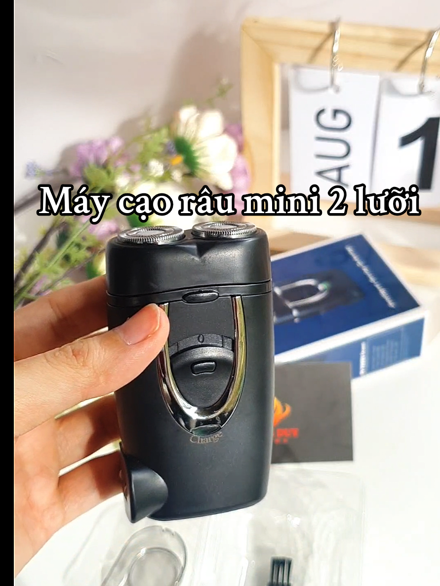 Máy cạo râu 2 lưỡi nhỏ gọn an toàn không lo đau rát da nhé mấy anh trai🤍#maycaoraumini #dodungchonam #xuhuong #fyp 