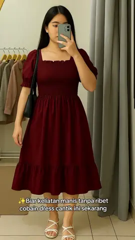 Mau tampil ANGGUN tanpa ribet? Dress cantik ini bikin kamu auto jadi pusat perhatian! 💃✨ Cocok dipakai ke acara santai, jalan bareng bestie, sampai kondangan pun masuk banget 😍 Warna elegan + model kekinian, siapa yang nggak jatuh cinta? 🥰 👉 Ready stock sekarang, buruan sebelum kehabisan! 💌 Order gampang banget, tinggal klik di keranjang kuning 🛒 ✨ Yuk girls, tampil cantik tanpa bikin dompet nangis! #ootdkekinian #dresscantik  #outfitcewe  #fyp #foryou 