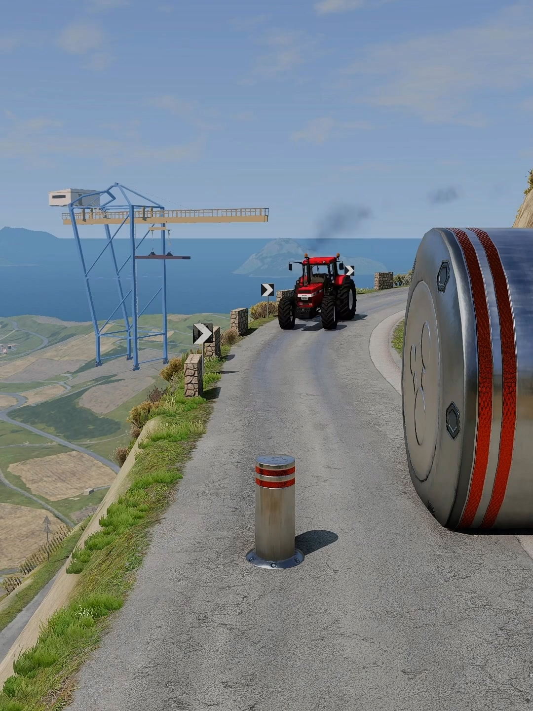 Cars & School Bus vs Giant Pit Bollards Crash - BeamNG.drive #beamngdrive #viral_video #beamng #crash #bollards