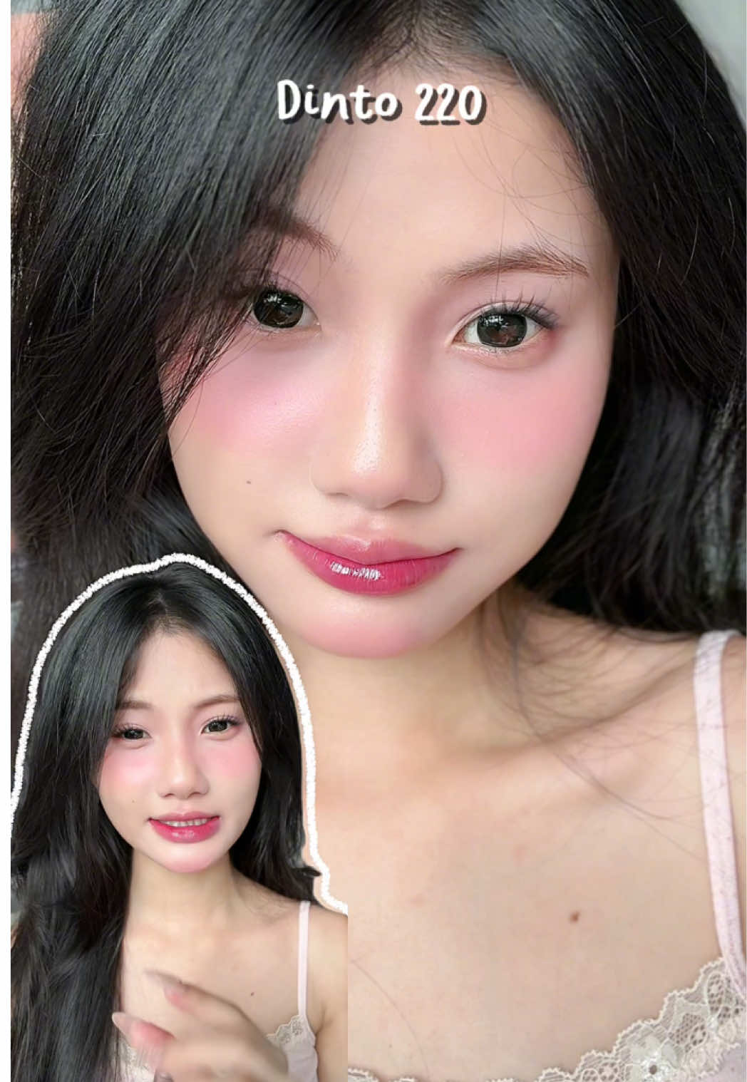 Swatch son Dinto màu 220, 218 nhoa 🎀💐 #Dinto #dintovietnam #Sondinto #swatchson #makeup 