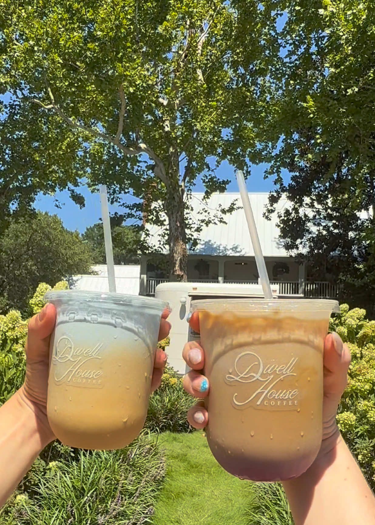 Dwell House ☕️✨ grand opening 8/17  📍Wilmington, North Carolina  This is a must go to coffee truck that had amazing coffee, ambiance, and staff who worked hard in the heat with smiles on their faces. ☕️-ordered the morning tide- smooth creamy latte with rich espresso, blueberry syrup, and touch of maple ☕️coffee # 2- the blue dune- a smooth vanilla latte topped with fluffy blue coconut cold foam. Will most definitely be tracking this adorable truck again asap ✨  #coffee #coffeetiktok #wilmingtonnc #nc #yummy 