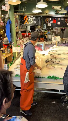 You rarely see an incomplete pass at the Famous Pike Place Fish Market!  Seattle, Washington!