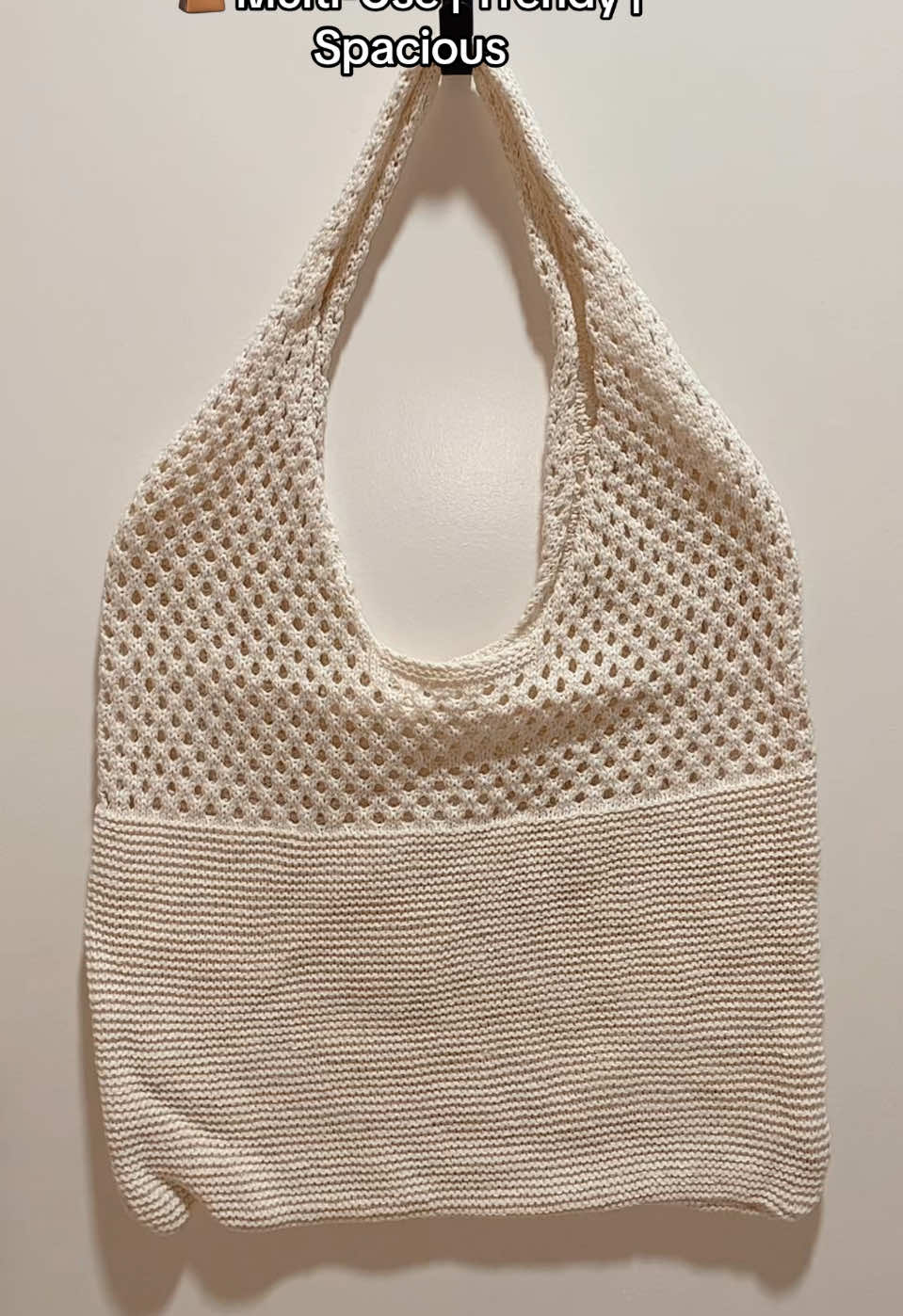 Korean Vintage Women’s Knitting Shoulder Bag 👜✨ Trendy, hollow-woven design with a large capacity - perfect for students, beach days, shopping, or everyday casual style. Affordable and stylish, all for ₱200 or less! #AffordableBagsPH #KoreanStyleBag #BudgetFindsPH #TrendyTote #EverydayBag