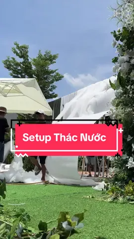 Cách setup photobooth thác nước cho tiệc cưới #backdrop #cưới #trending #đám_cưới 