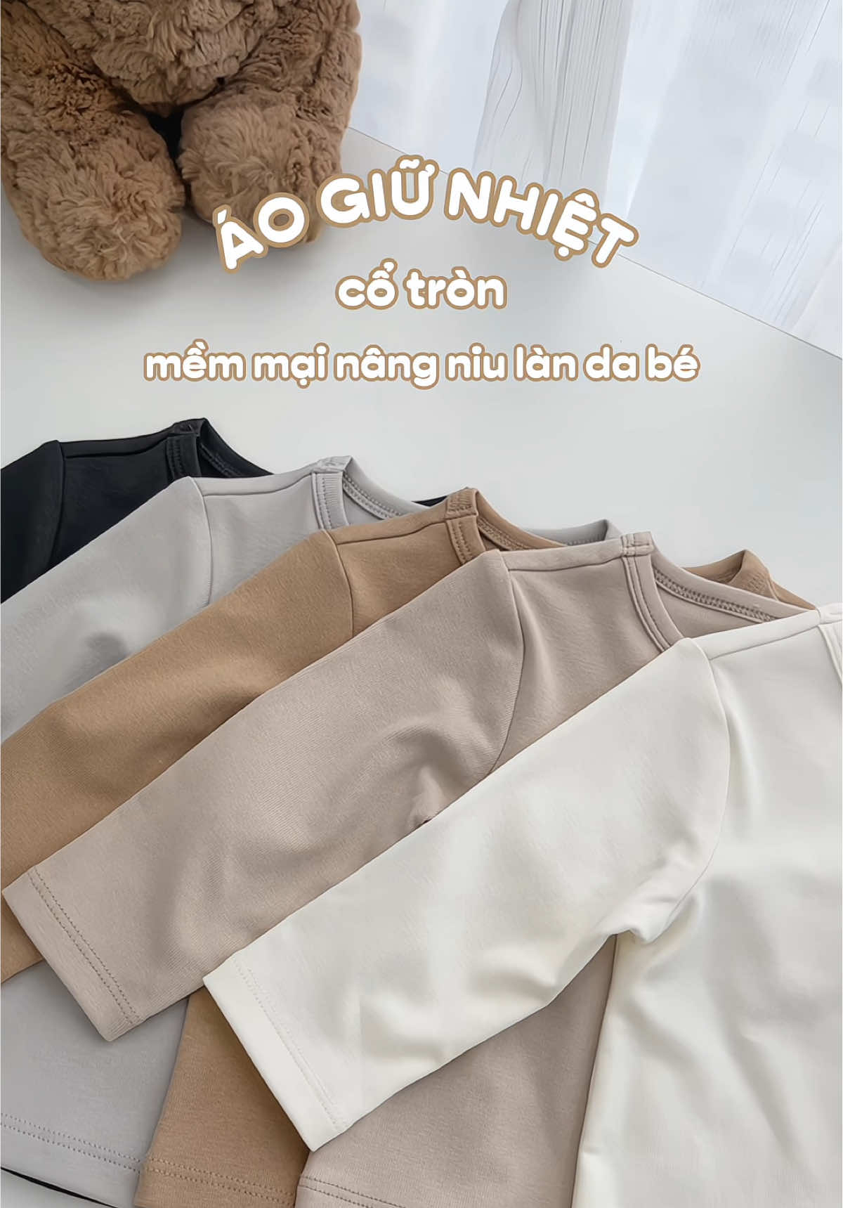 Áo giữ nhiệt cổ tròn, mềm mại nâng niu làn da bé ! #obebi #viral #aogiunhietchobe #aodaitaychobe #xuhuong 