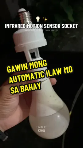 Replying to @🧿don't skip me🪬 Maganda talaga boss! Mala HayTek na mga ilaw mo sa bahay pag ganito gamit mo💡✨ #motionsensorlight #motionsensor #motionsensorlights #motionsensors #bulbsocket 