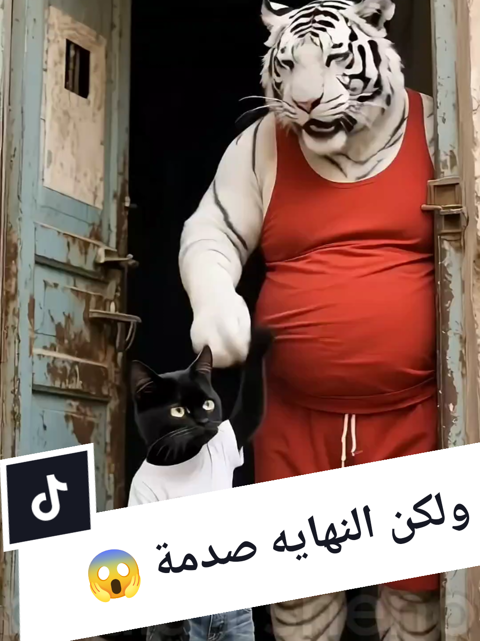 القط مياو 🐈 المسكين لو قلبك ضعيف💔 ما تتفرجش💔 ولكن النهايه صدمة 😱 #الذكاء_الاصطناعي #meow #cat #ai #shorts 