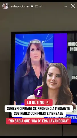 Suheyn cipriani se pronuncia mediante sus redes, tras el reportaje de César Vega en “día d” #peru #viral #fyp #fypシ゚ #suheyncipriani 