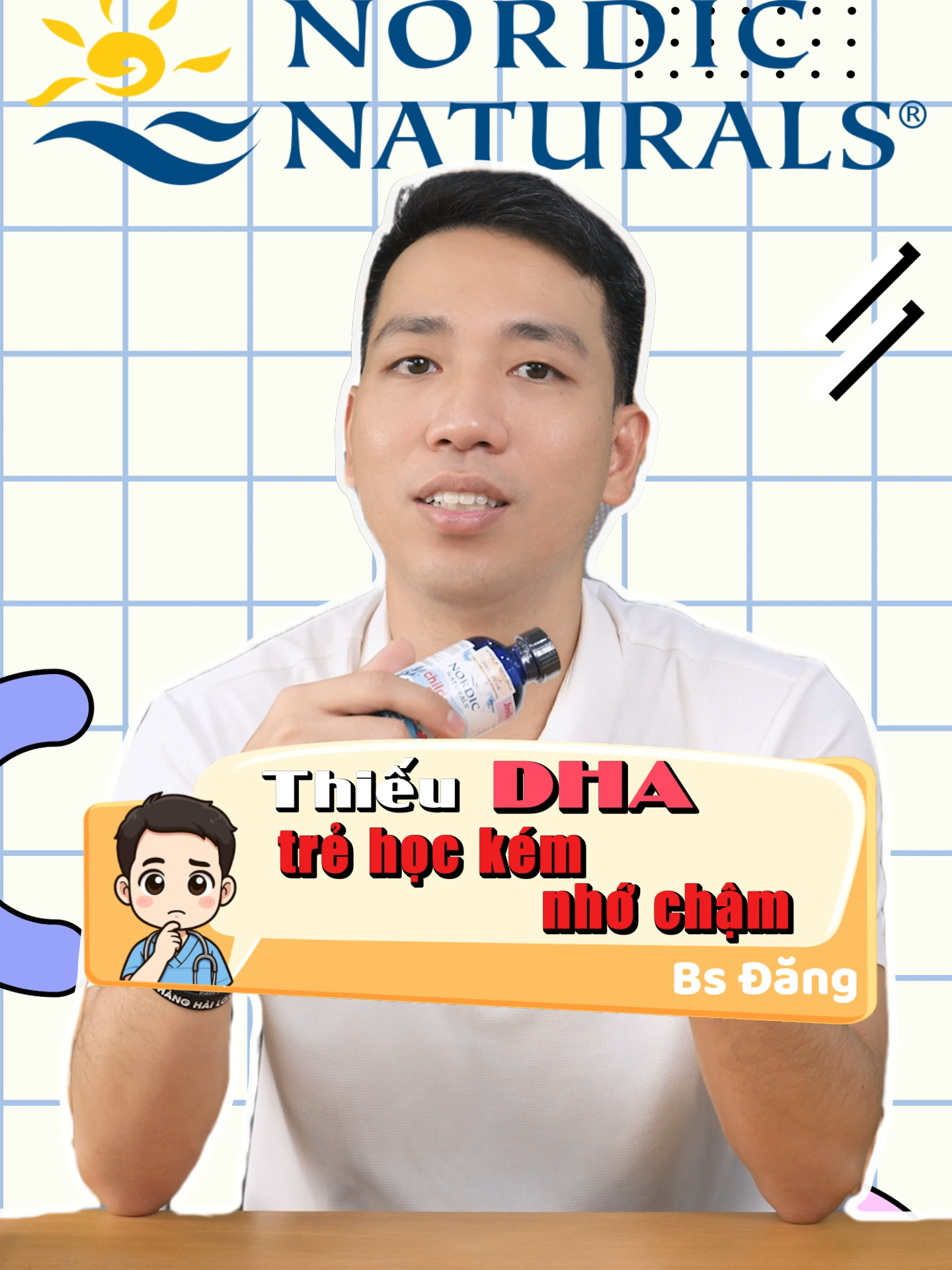 Thiếu DHA trẻ học kém, nhớ chậm #bsdang #drdangbabyheathcare #nordicnaturals