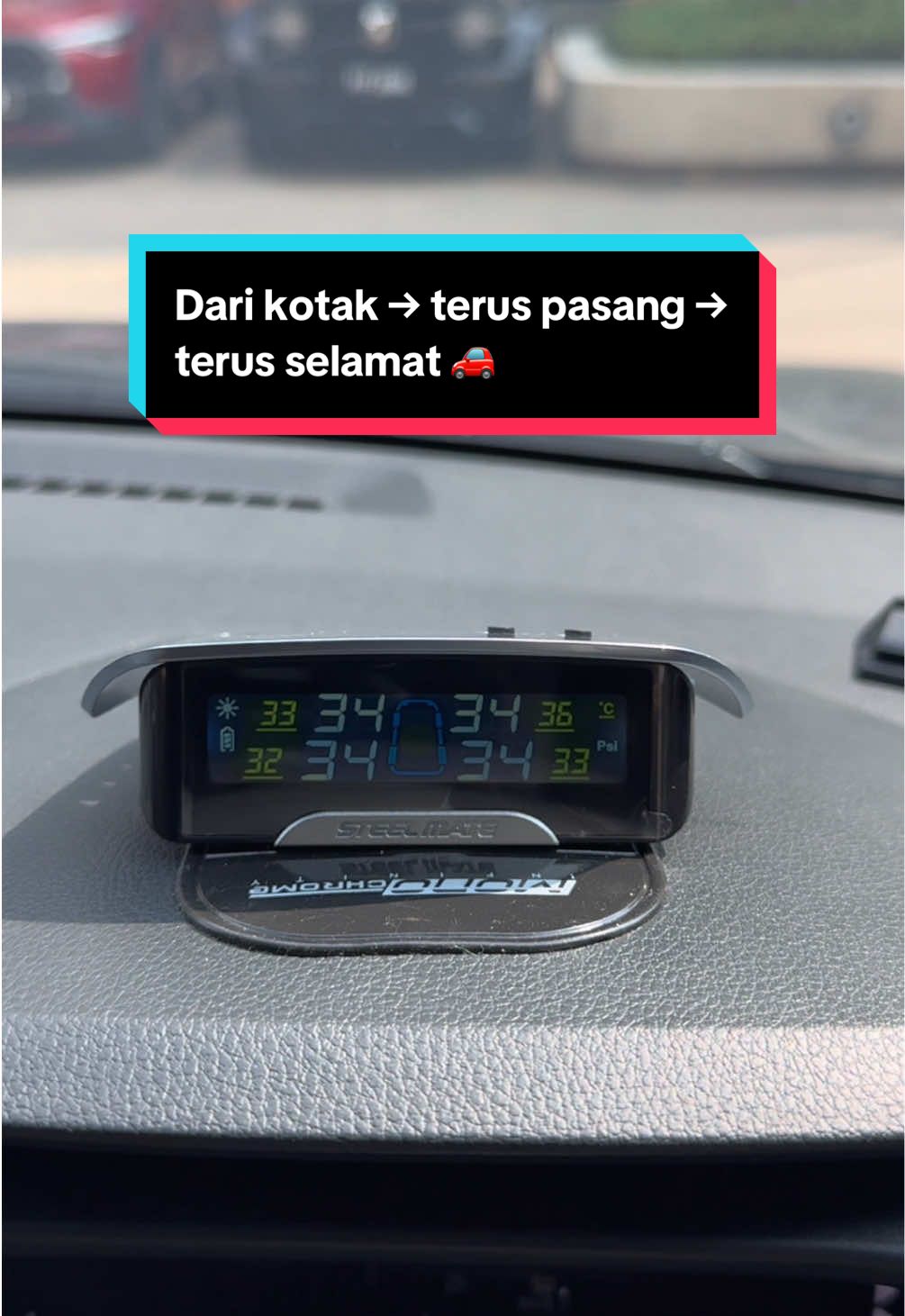 Dari kotak → terus pasang → terus selamat 🚗 #steelmate #SteelmateMalaysia #kereta  #TPMS #caraccessories 