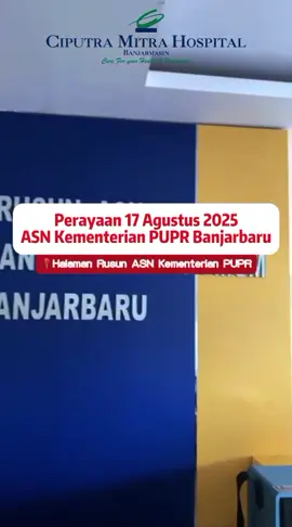 🇮🇩✨ Halo Sobat CMH! Ciputra Mitra Hospital turut hadir memberikan support medis pada perayaan 17 Agustus ASN Kementerian PUPR Banjarbaru di Halaman Rusun ASN Kementerian PUPR. Semangat kemerdekaan kita rayakan dengan sehat, aman, dan penuh kebersamaan! 💪❤️ #CMH #17Agustus #Banjarbaru #SehatBersama 