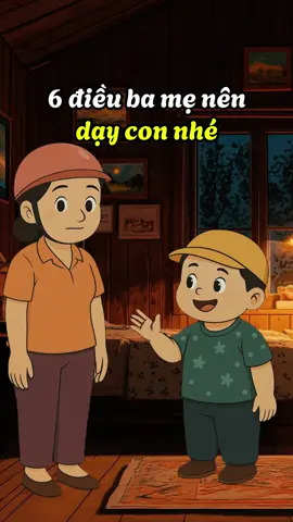 Ba mẹ nên dạy con 6 điều này nhé  #1001cauchuyendaycon #daycondungcach #nuoidaycon #loimeday #cungconlonmoingay 