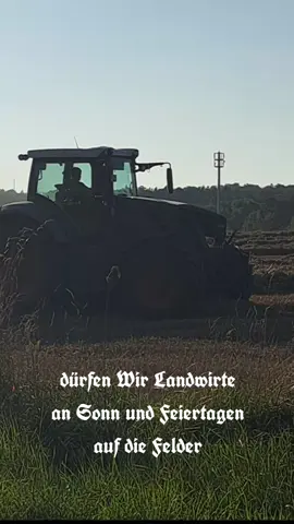 Die Landwirte richten sich nach dem Wetter,  und nicht welcher Tag heute ist. Deshalb bin ich der Meinung ,daß sie jederzeit aufs Feld dürfen wenn es nötig ist. 
