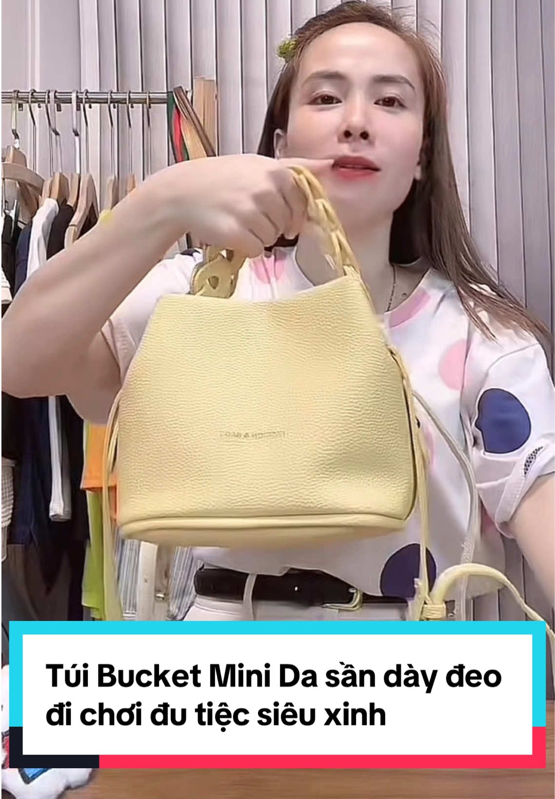 Túi Bucket Mini Da sần dày đeo đi chơi đu tiệc siêu xinh #xuhuong #xuhuongtiktok #xuhuong2025 #tuixach #tuixinh 