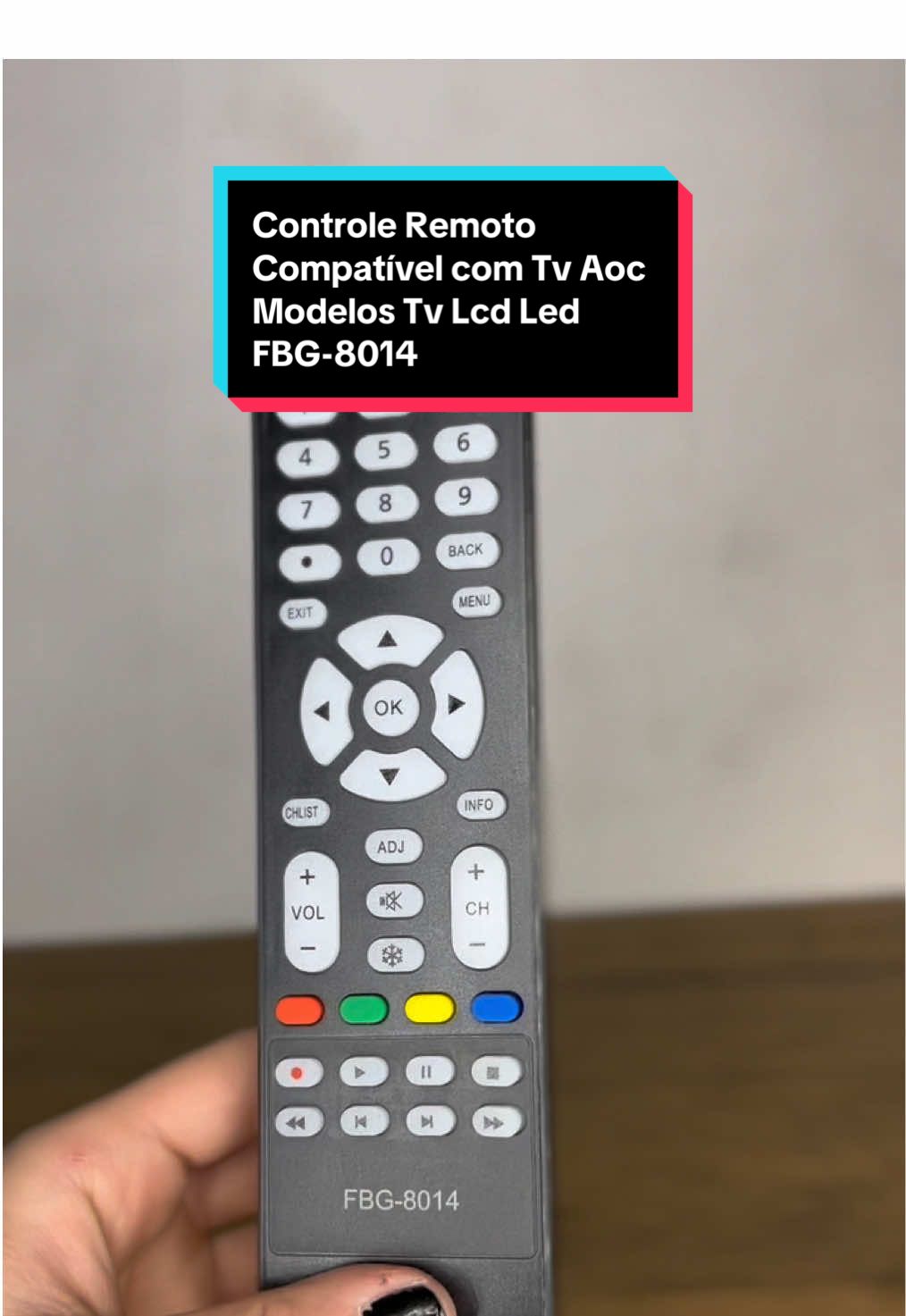 Controle Remoto Compatível com Tv Aoc Modelos Tv Lcd Led   FBG-8014 #controleremoto #tiktokshop #fyp #viral #tv 