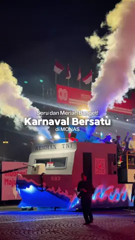 Seru banget Pesta Rakyat & Karnaval Bersatu di MONAS, Siapa yang semalem ikut seru-seruan di sini? 🙌🏻✨ #monas #hutri80 #karnaval #jakarta 