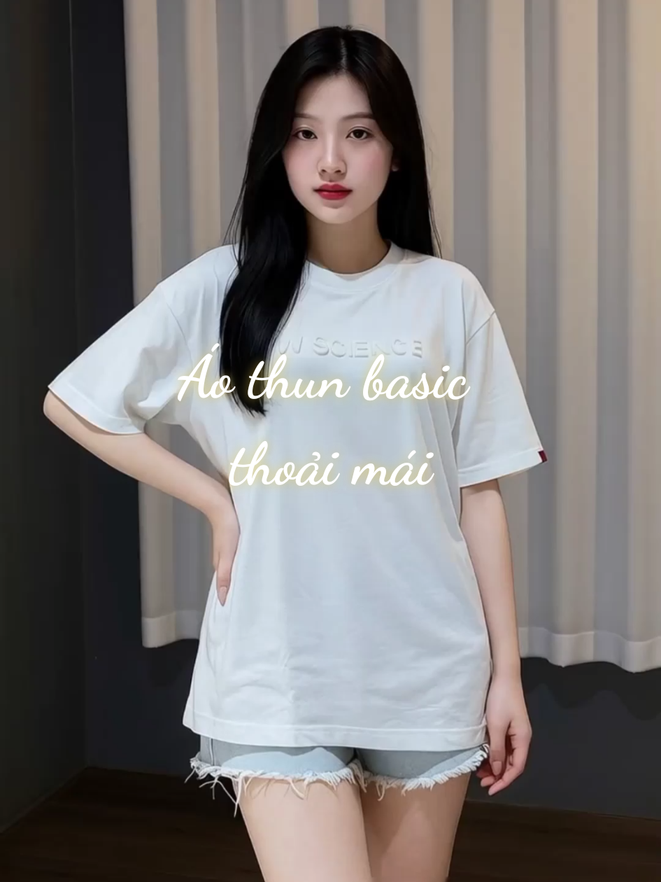 Mẫu áo thun basic thoải mái #thoitrangnu #thoitrang #outfit #aothun #quanao 