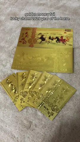 pampaswerte this coming 2026 #goldenmoneyfoil #luckycharm #yearofthehorse #2026 