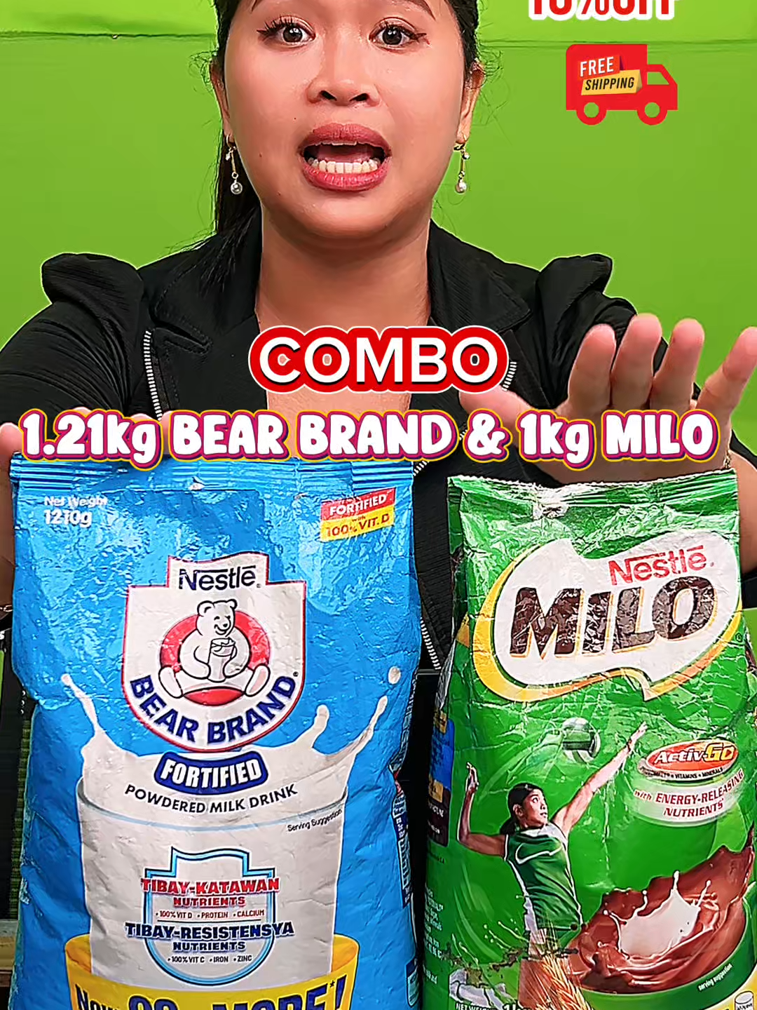 Dalawa na, sulit pa! 1.21Kg BEAR BRAND at 1Kg MILO, wag nang palampasin! 🎉💼 #nestle #bearbrand #powderedmilk #bearbrandfortifiedmilk #sulitfinds #fysavings #fysaving #bagsakpresyo #limitedoffer #milk #tipid #freeshipping #specialdiscount #bigsale #off #sale #bigdiscount #CHOCO #milo #combo