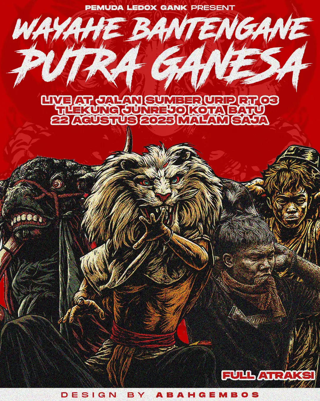 KITA BERJUMPA KEMBALI DI DS. TLEKUNG KOTA BATU 🤍 DI HARI JUMAT 22 AGUSTUS 2025 MALAM SAJA  BERSAMA PEMUDA LEDOX GANK  CEPAAKKNO LIPRRIIIMUU ✨ #bantengan #bantengannuswantara #putraganesa #bismillahfyp #fyp #viral #trending #lfl #wisatakotabatu 