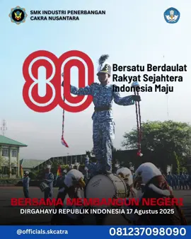 ‎DIRGAHAYU REPUBLIK INDONESIA KE 80 TAHUN. 17 AGUSTUS 1945 - 2025 ‎--------- ‎📣 Memanggil seluruh Calon Pemimpin Bangsa dan Pemimpin Industri! ‎Segera daftar di Gelombang 1  ‎(TP 2026/2027) dan raih masa depan gemilang bersama kami! ‎Jadilah bagian dari sekolah yang disiplin, berprestasi, dan siap kerja, lulus bisa Kerja Sambil Kuliah, Bantu Orang Tua.  ‎📞 Daftar sekarang, siapkan masa depan! ‎------- ‎𝙏𝙀𝙍𝙈𝙐𝙍𝘼𝙃 & 𝙏𝙀𝙍𝙇𝙀𝙉𝙂𝙆𝘼𝙋, 𝙋𝙀𝙍𝙏𝘼𝙈𝘼 & 𝙎𝘼𝙏𝙐 𝙎𝘼𝙏𝙐𝙉𝙔𝘼 : ‎✅ PROGRAM MAGANG JEPANG,  ‎✅ SEKOLAH RUJUKAN AMTO KEMENHUB RI,  ‎✅ ALUMNI BERSERTIFIKASI BNSP RI,  ‎✅ BERSERTIFIKASI INDUSTRI BUMN TERNAMA, ‎✅ BERSERTIFIKASI MANDIRI DIREKTORAT KEMDIKDASMEN RI, ‎✅ TERAKREDITASI A, KUOTA 40 % KE PTN/PTVN,  ‎✅ ISO SISTEM ‎ ‎𝘿𝙄𝙎𝙄𝙉𝙄 𝙎𝙐𝙆𝙎𝙀𝙎 𝙄𝙏𝙐 𝙈𝙐𝘿𝘼𝙃, 𝙎𝙀𝙆𝙊𝙇𝘼𝙃𝙉𝙔𝘼 𝙂𝙀𝙉𝙀𝙍𝘼𝙎𝙄 𝙋𝙀𝙉𝙂𝙂𝙀𝙍𝘼𝙆 𝙄𝙉𝘿𝙊𝙉𝙀𝙎𝙄𝘼 𝙀𝙈𝘼𝙎 2045 ‎----- ‎𝐒𝐌𝐊 𝐈𝐍𝐃𝐔𝐒𝐓𝐑𝐈 𝐏𝐄𝐍𝐄𝐑𝐁𝐀𝐍𝐆𝐀𝐍 𝐂𝐀𝐊𝐑𝐀 𝐍𝐔𝐒𝐀𝐍𝐓𝐀𝐑𝐀 ‎📍Jl. Tukad Pakerisan No.25 Panjer, Denpasar - Bali ‎📲 whatsapp : 𝟎𝟖𝟏𝟐 𝟑𝟕𝟎𝟗 𝟖𝟎𝟗𝟎 ‎✔️ https://smkpenerbangan.sch.id ‎@officials.skacatra ‎ ‎#spmb20262027 ‎#hutRIke80 ‎#kemndikdasmenramah ‎#pendidikanbermutuuntuksemua ‎#smkpenerbangan  ‎ ‎ ‎ ‎ ‎ ‎ ‎ ‎ ‎