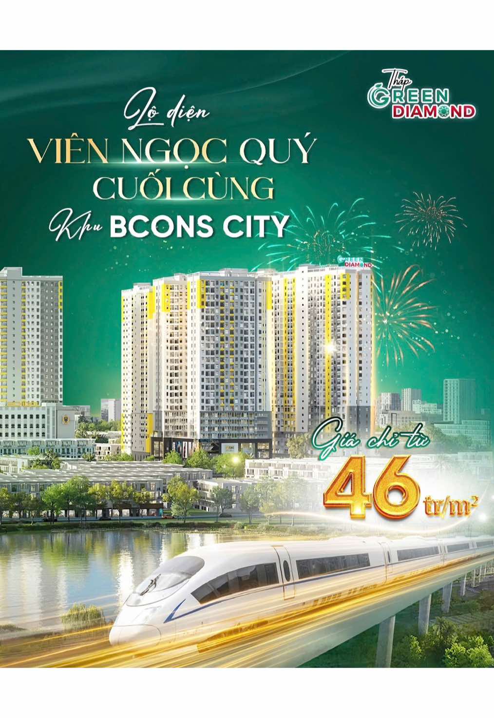 💎 Green Diamond – Dấu ấn kiêu hãnh của những người biết tôn vinh sự khác biệt ☎️ Hỗ trợ, tư vấn, báo giá, nhận mặt bằng #Ngocboibcons #bconscity #greendiamond #bcons #diamond 
