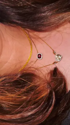 Spinel pendant / yellow sapphire necklace 