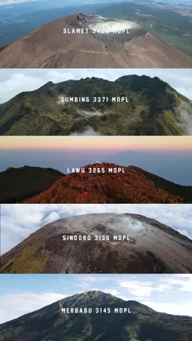 Top 5 gunung tertinggi di jateng, mana yg favoritmu? #gunungjateng #pendakigunung #dronegunung 