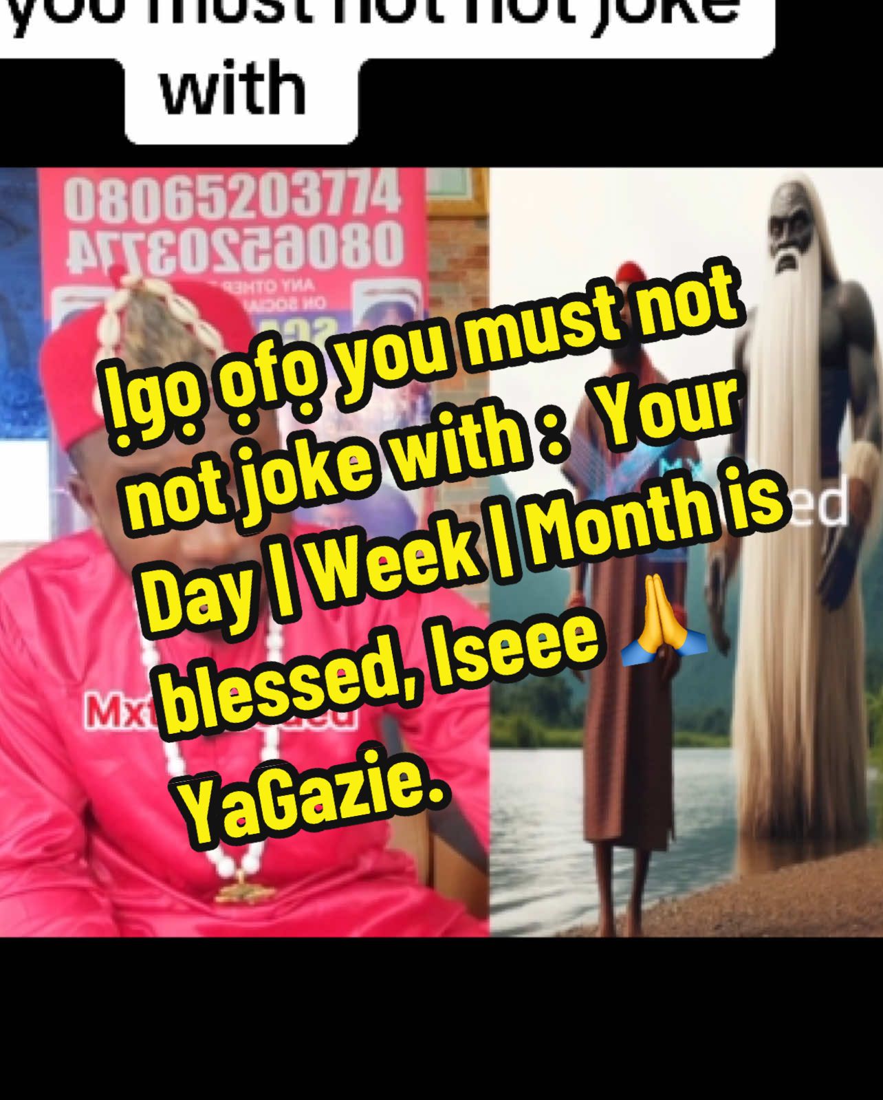 Ịgọ ọfọ you must not not joke with :  Your Day | Week | Month is blessed, Iseee 🙏 YaGazie. #newweek #mxtaxcoded @mmirieweilo 
