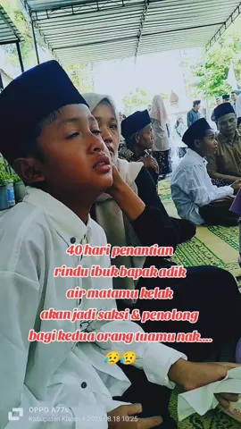 minta doanya ya semoga adik ini betah krasan di pondok  #santri 