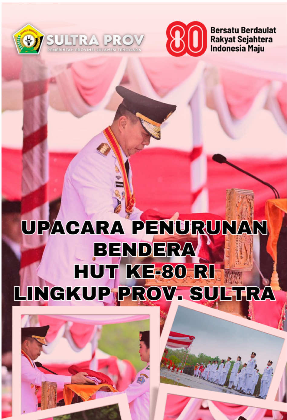 Paskibraka Sultra sukses menjalankan tugas penurunan Sang Merah Putih pada Upacara HUT ke-80 Republik Indonesia di halaman Kantor Gubernur Sultra, Minggu (17/8/2025). Upacara dipimpin langsung oleh Gubernur Sultra, Mayjen TNI (Purn) Andi Sumangerukka, dengan khidmat dan penuh makna. Terima kasih kepada seluruh petugas, pelatih, dan pihak yang telah berperan dalam menyukseskan rangkaian upacara dari pengibaran hingga penurunan bendera. Dirgahayu ke-80 Republik Indonesia Bersatu Berdaulat, Rakyat Sejahtera, Indonesia Maju. #AndiSumangerukka #ASR #ASR_Hugua #paskibraka  #SultraMajuAmanSejahteraReligius