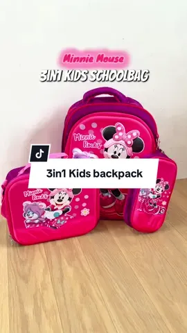 So cute mini mouse.🥰🩷🌸#3in1bag #backpackforkids #kidsbackpack #schoolbag #fyp 