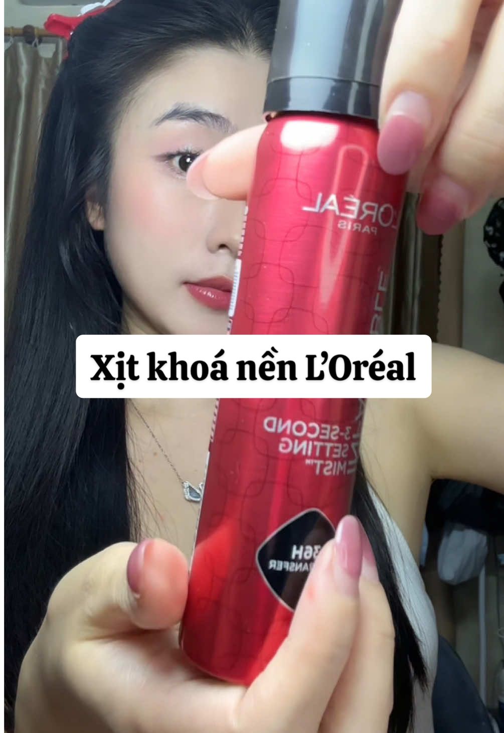 Như xịt keo cứng ngắt trên mặt 😅 #chamda #lorealparispartner #TiktokFinds #depdachieu #makeuptutorial 