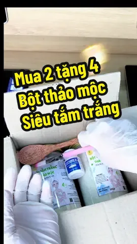 Mua 2 tặng 4 bột thảo mộc siêu siêu tắm trắng ạ #bottamtrang #bot #tamtrang #tamtrangtainha #botthaomoc 