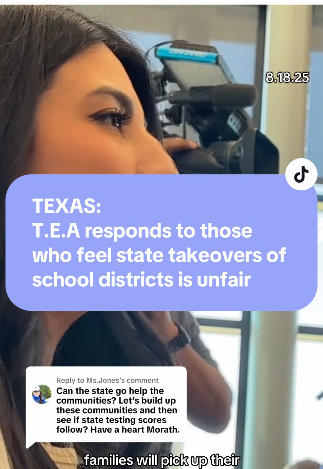 Replying to @Ms.Jones TEA Commissioner of Education Mike Morath says it’s the job of the state to intervene if district & campus leadership fail to improve student learning — yes, even if, for example, one of the largest districts in the state only has one struggling school. #fyp #education #texas #takeover #teachersoftiktok