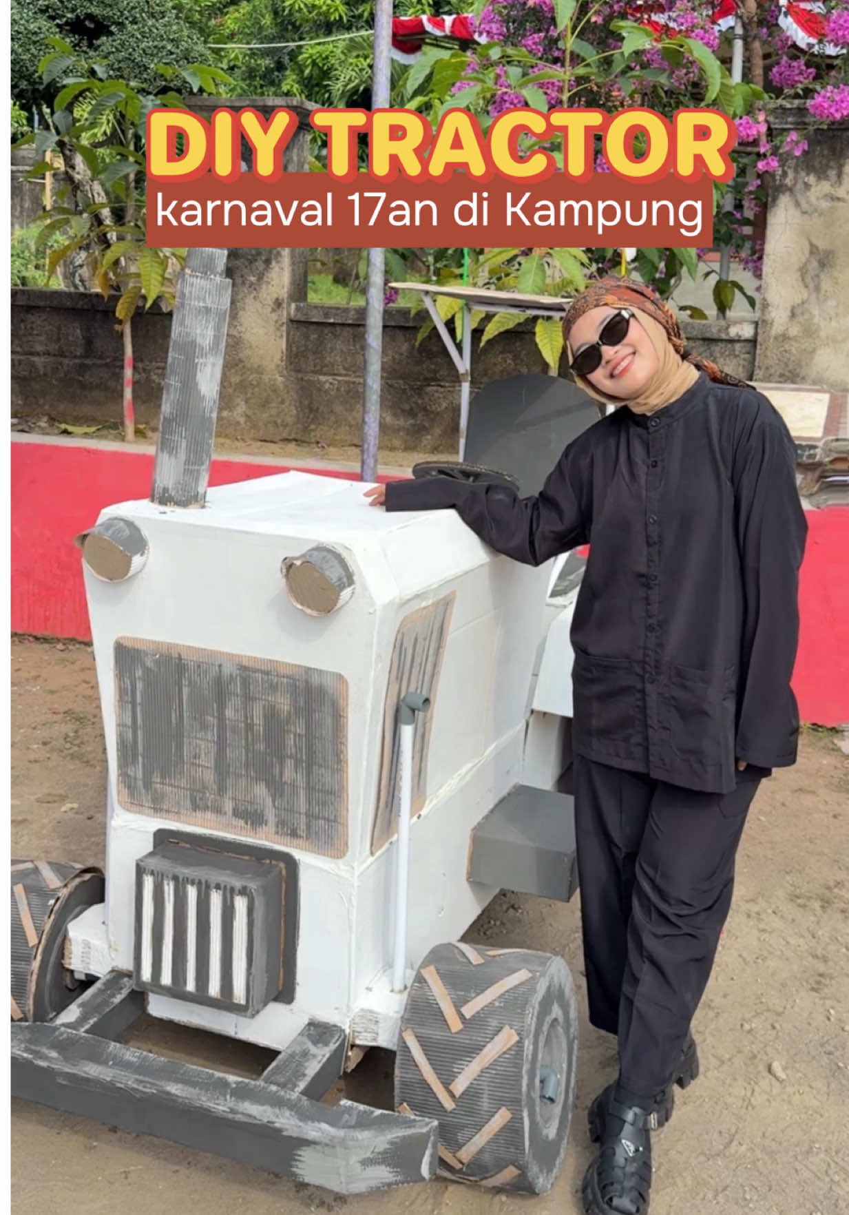 Replying to @Jojoo🧋 HASIL DIY TRACTOR buat KARNAVAL 17an!! mirip emoji ini 👉🚜 WKWKWK meskipun ngga sesuai plan tapi gapapa lah yang penting BISA DIBAWA KARNAVAL 😭🤏 - #Serunya17an #DiYnyaTira #DIYBarengTiranissya #karnaval17agustus 